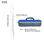 SLADE C Key Flute 16 Closed Open Holes Professional Transverse Flute Concert Woodwind instruments with Box Cleaning Cloth Stick - Image 2