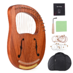 WH-16 C Tone16-String Wooden Lyre Harp Metal Strings Solid Wood String Instrument with Carry Bag - Image 2