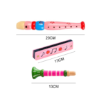 Wooden Cartoon Piccolo & Harmonica & Trumpet, Wooden Musical Instrument Toys for Kid, Music Early Educational Toys for Children - Image 2