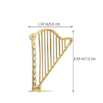 10-Pack Mini Harp Ornaments – Christmas Decor Set - Image 2
