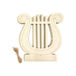 6-Pack 8” Wooden Lyre Cutouts – DIY Craft Ornaments & Gift Tags