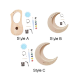 7 String DIY Set Portable Soft Sound Lyres Wood String Instrument for Hands on Skills Concentration Cooperation Stage Education