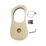 7 Strings Lyre Harp DIY Kit Solid Basswood String Musical Instrument Handwork Painting Assembly for Amateur Beginner QW