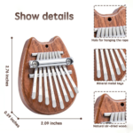 8 Key Mini Kalimba Thumb Piano 1 Pack Totoro Style Cute Instrument Portable Exquisite Gift Set for Kids