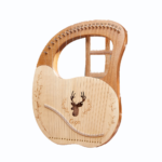 Cega 21 Metal Strings Lyre Harp Box Spruce Topboard Mahogany Backboard String Instrument with Tuning Wrench String Picks Sticker