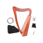 FROZEN 15-String Mahogany Harp – 22” Beginner Instrument with Bag & Accessories