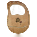 OW 16-String Mahogany Lyre Harp – Portable Wooden Instrument with Bag & Accessories