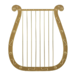 Fun Costumes Gold Harp Accessory Standard