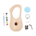 Harp 7 String DIY Set Instrument Accessories Ancient Style Lyres Wood String Instrument for Hands on Skills Cooperation Exercise