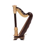 IMIKEYA Mini Wooden Harp Model – Decorative Instrument Display