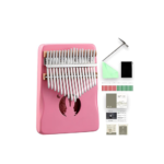 17-Key Mahogany Kalimba Thumb Piano – Portable Mbira Instrument