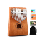 YUNDIE 17-Key Kalimba Thumb Piano – Portable Mbira Instrument with Tuning Hammer (Brown)