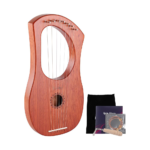LIEKE 7-String Mahogany Lyre Harp – Portable Beginner Instrument with Bag & Tuning Kit