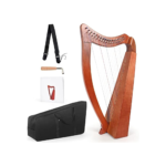 LOTKEY 19-String Mahogany Harp – Professional Beginner Instrument with Bag & Accessories