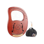 16-String Mahogany Lyre Harp – Mini Professional Instrument with Bag & Accessories