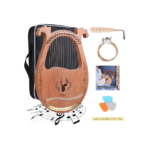 16-String Mahogany Lyre Harp – Acoustic Instrument Kit with Bag & Accessories