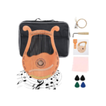 16-String Mahogany Lyre Harp – Complete Beginner Kit with Bag & Accessories