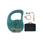 19-String Mahogany Lyre Harp – Portable Instrument Kit