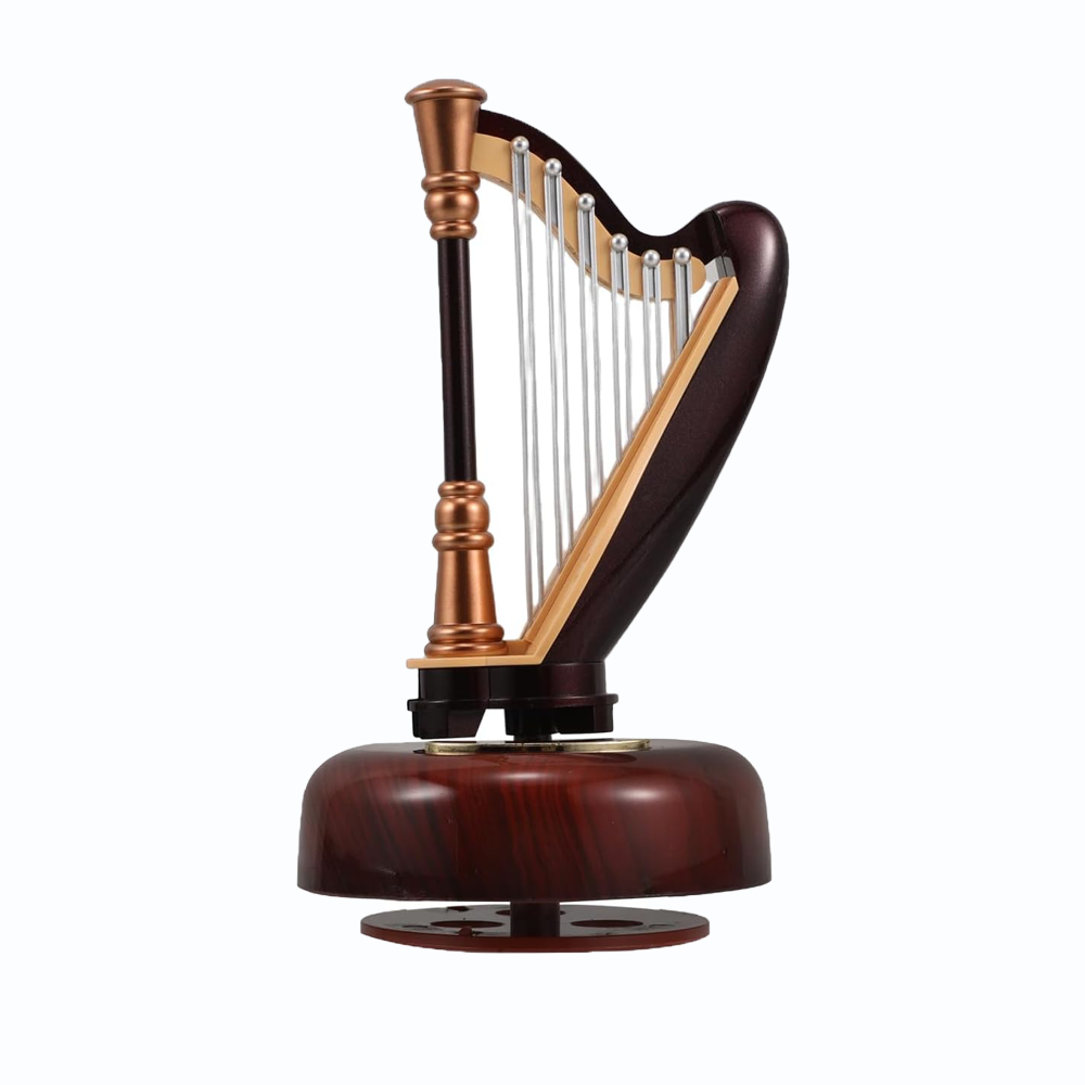 Mobestech Unique Design Harp Music Box Toy Harp Music Box for Boys and Girls for Birthday Wedding Graduation Mobestech Harp Music Box – Gift Toy - Image 1