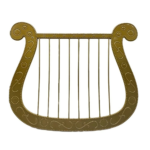 Model Harp Plastic Harp Halloween Costume ForCostume Halloween Angel Theme Party Dress Up Simulated Harp Model MusicalInstrument