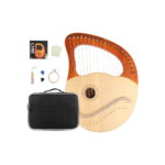 21-String Lyre Harp – Portable Instrument with Tuning Wrench & Spare Strings