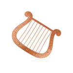 Angel Lyre Harp – Portable Cosplay Costume Accessory (Brown)