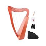 Professional Harp Instrument 15 Strings International Standard Nylon string Lyre Harp with Bag Strap Tuning-Wrench