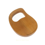 U1JC 16 String Lyre Harp, Lyre Patterns Carved Symbols For Music Lovers Beginners Musical Instrument Tuning Wrench