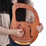 WH-16 C Tone16-String Wooden Lyre Harp Metal Strings Solid Wood String Instrument with Carry Bag