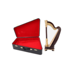 Mini Wooden Harp with Case – 25cm Decorative Instrument Replica