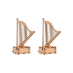 ibasenice Harp Music Box – Wooden Hand Crank Musical Toy & Decor